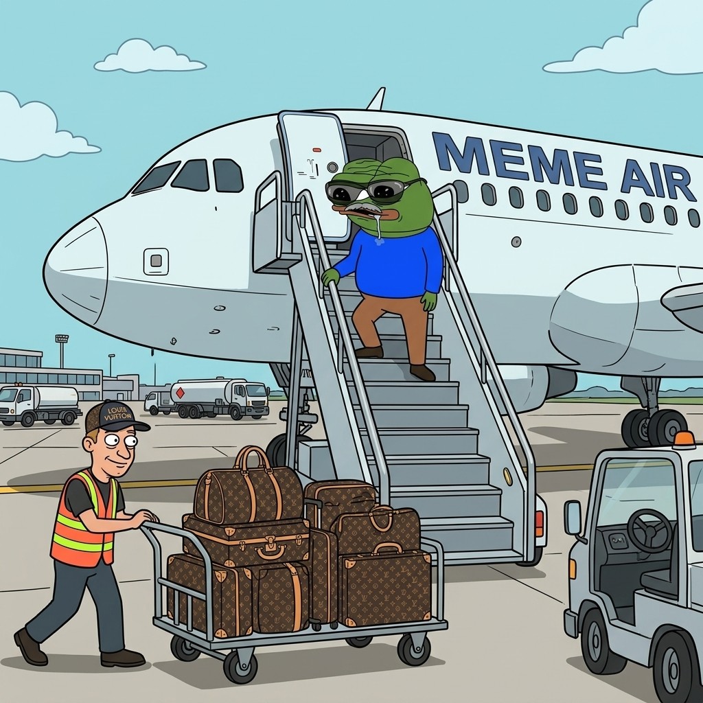 Apu landing on Meme Air